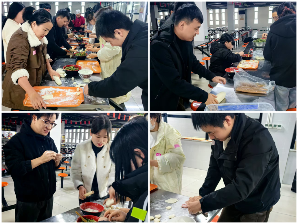 BB贝博微电组织冬至节包饺子活动